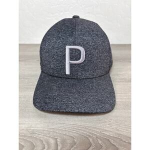 Puma Golf Tour Exclusive Heathered Gray Men's Snapback‎ Hat- EUC
